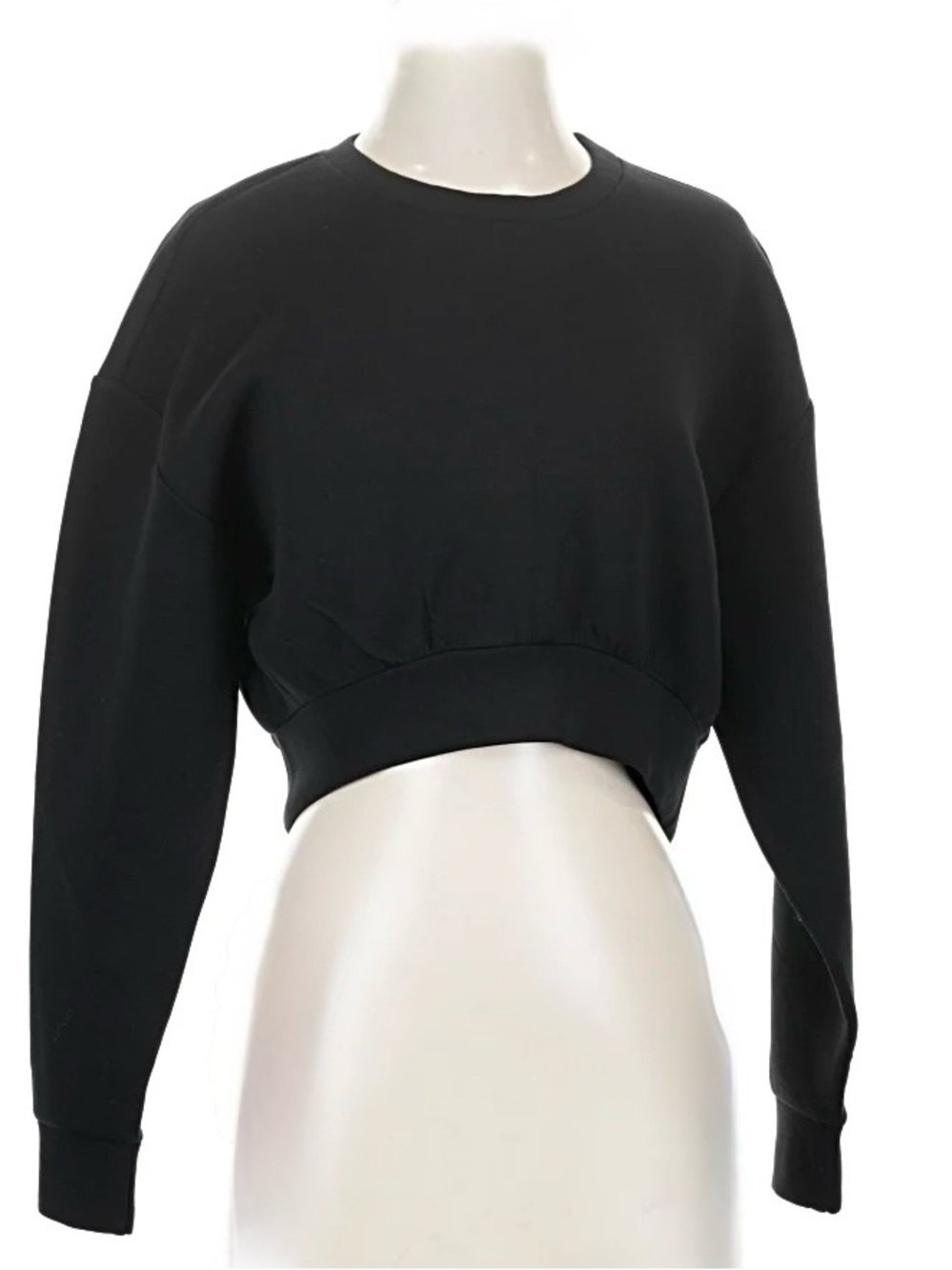 Forever 21 Pullover Women’s Black Cropped Crewneck Sweatshirt size L
